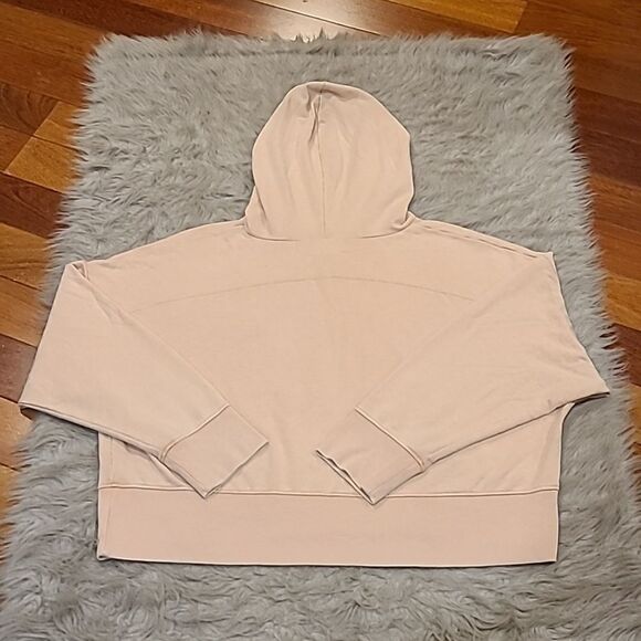 Yummy sweater co light pink soft polyester stretch oversized cropped sweatshirt‎ - Picture 5 of 5